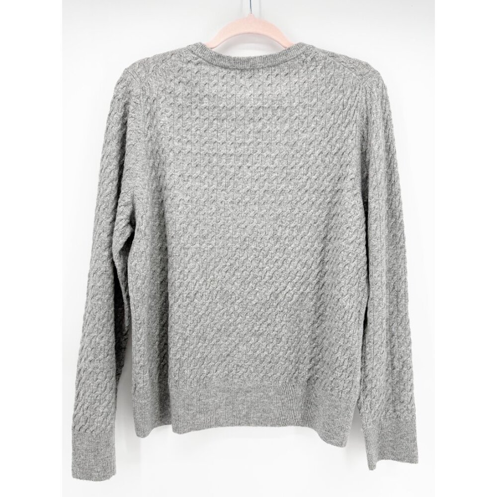 A New Day Women's Crewneck Cable-knit Pullover Sweater Gray Size XL - Picture 4 of 8